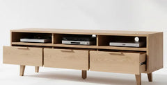 The Attic Hand Carved Mango Wood TV Unit Natural 73