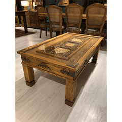 Mughal Hand Painted Solid Wood Coffee Table C26