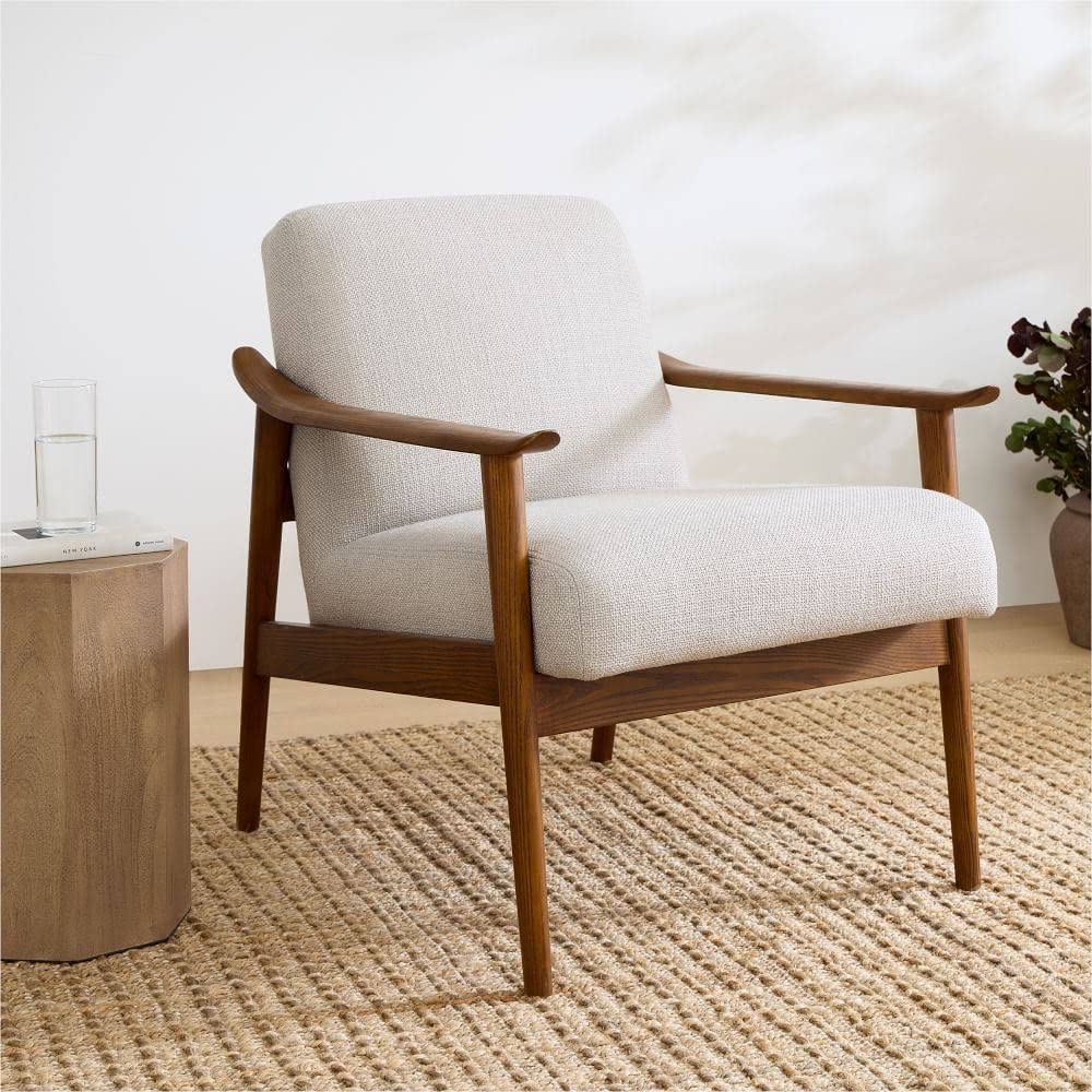 The Gileteen Wooden Modern Accent Rest Chair Arm Chair for Living Room