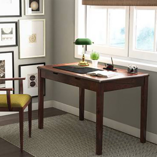 The Attic Charle Solid Wood Study Table Walnut – Make My Piece