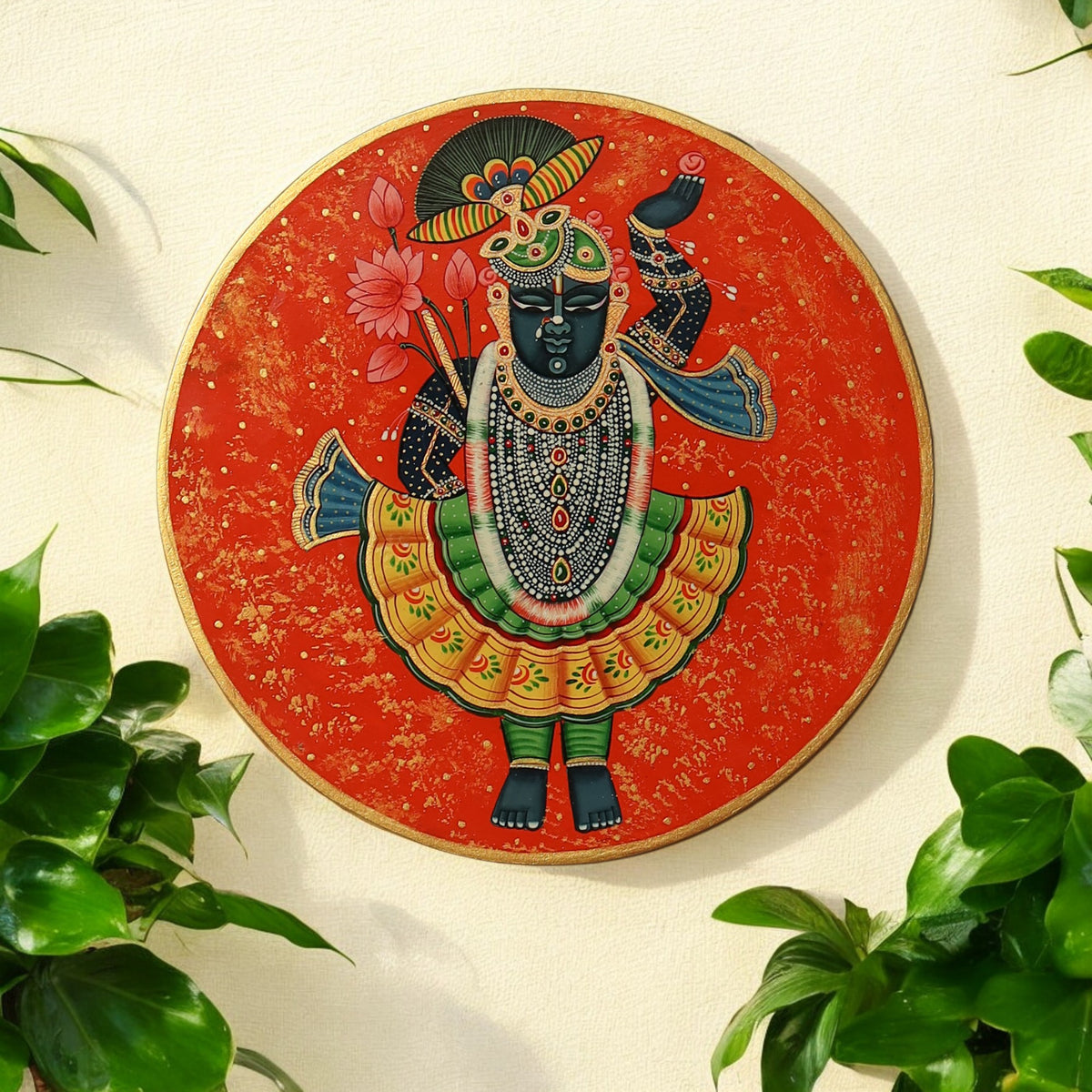Traditional Rajasthani Hand Painted Wall Decor Plates 17