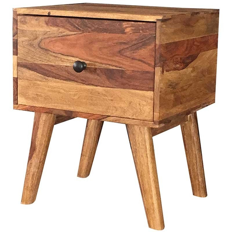 Avalon Vintage Solid wood 1Drawer Side Table Natural