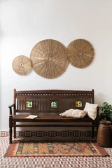 Indian Hand Carved Solid Wood Bench B4
