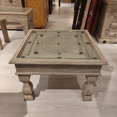 Indian Hand Carved Solid Wood Coffee Table C23