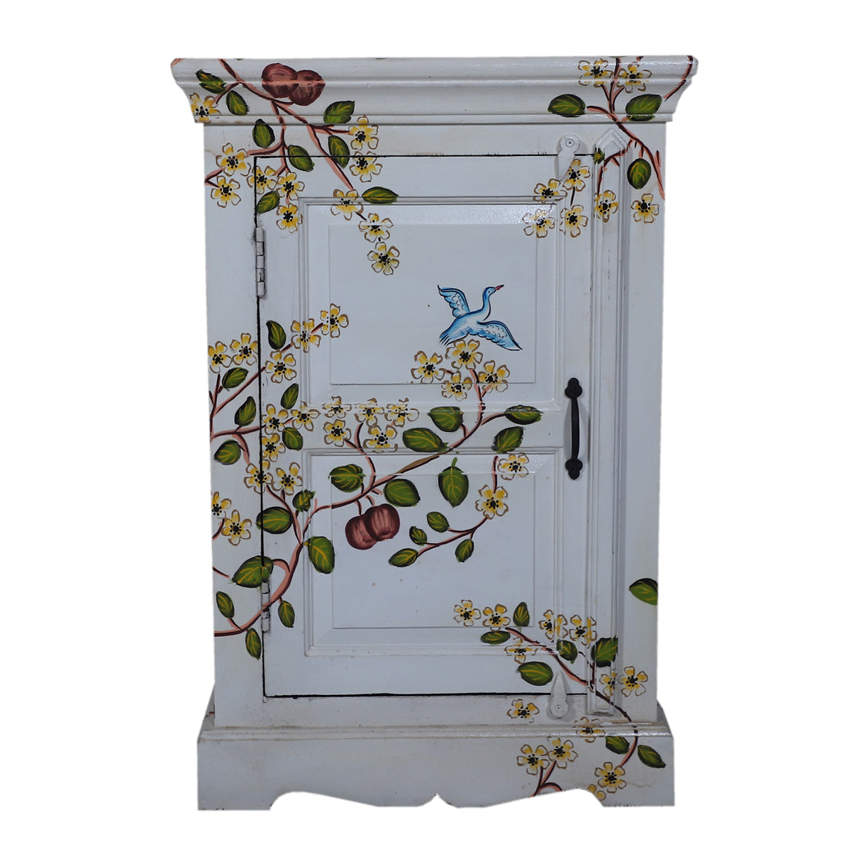 Mughal Hand Painted Multicolored Wooden Side Table 65