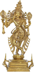 Indian Lord Krishna Tribhang Murari Chaturbhujadhari Krishna In Brass Statue