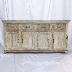 Bleached Mango Wood Large Sideboard Shabby Chic French Style Buffet 180cm