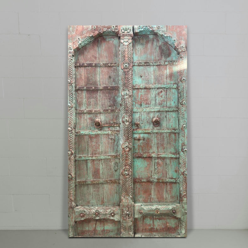 Indian Vintage Antique Handcrafted Reclaimed Wood Door 52