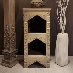 Indian Hand Carved Solid Wood Side Table 04