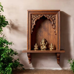 Traditional Indian Hand Carved Wall Shelf 05