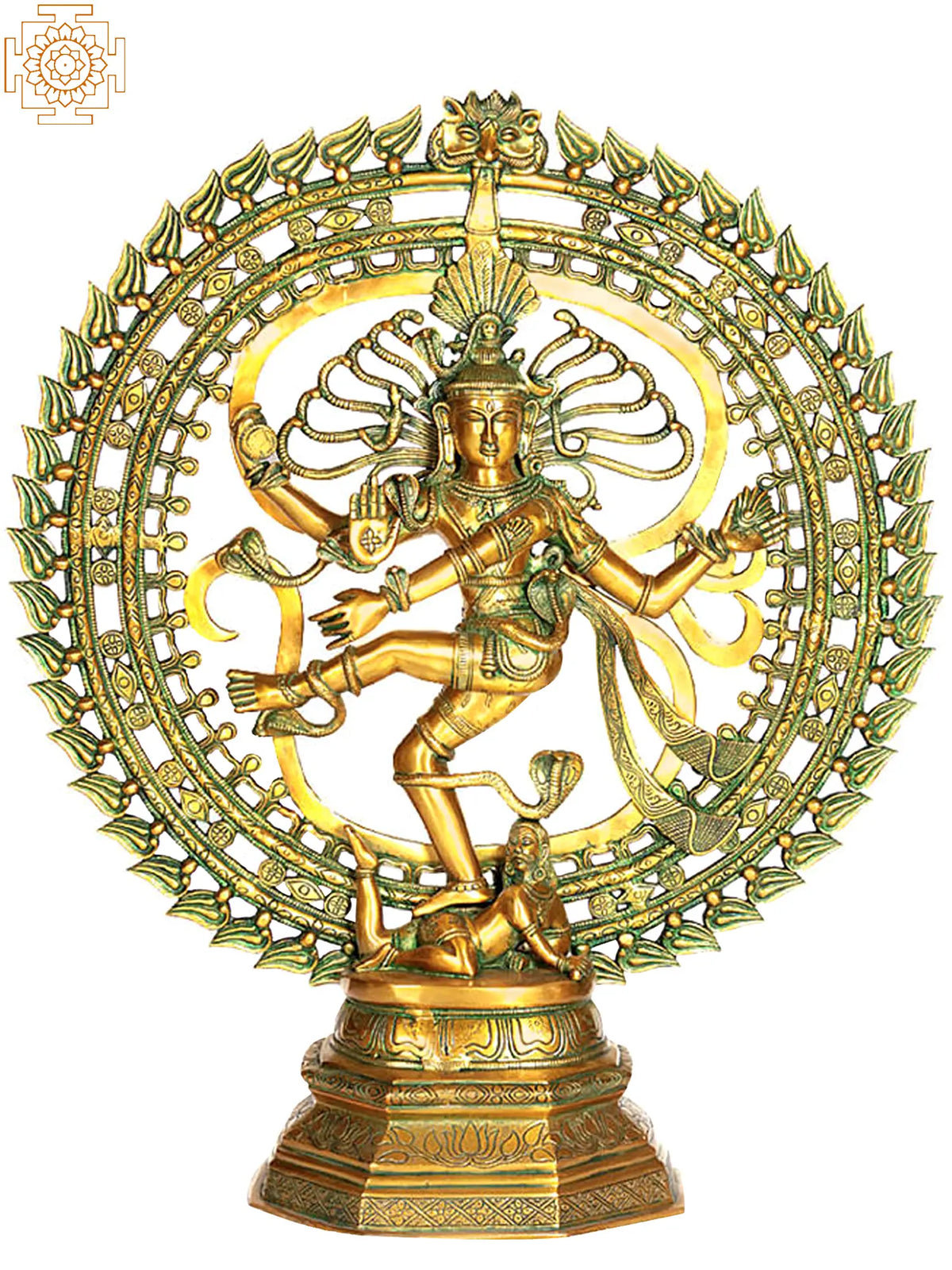 Indian Lord Nataraja Shiva Brass Statue