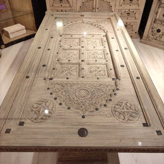 Indian Hand Carved Solid Wood Dining Table 09