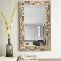 Vintage Hand Carved Solid Wood Mirror Frame 105
