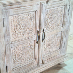 Indian Hand Carved Solid Wood Cabinet D108