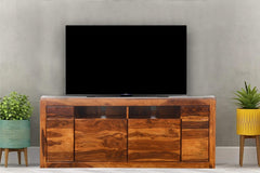 MADE TO ORDER Avalon Indian Solid Wood TV Unit Honey 175x40x70 cm