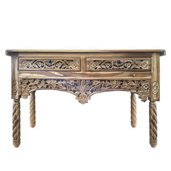 Heritage Heirlooms Solid Wooden Antique Wooden Carved Console Table