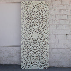 Dynasty Carved Panel Bedhead Whitewash