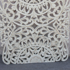 Dynasty Carved Panel Bedhead Whitewash