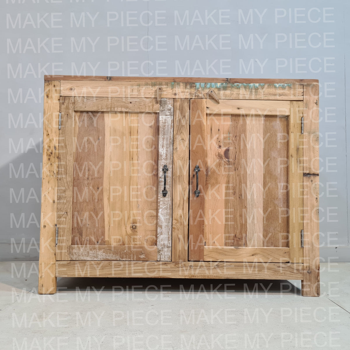 HAYLEY Old Wood Solid Wooden 2 Door Wooden Cabinet Natural