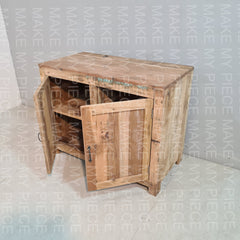 HAYLEY Old Wood Solid Wooden 2 Door Wooden Cabinet Natural