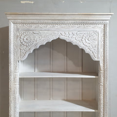 Mehrab Hand Carved Solid Wood Large Bookshelf B44