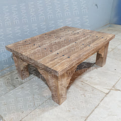 MTS Rustic Reclaimed Teak Wood Coffee Table Natural