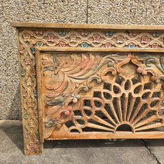 Handmade Indian Furniture Solid Hard Wood Carved Console Table 150X40X90CM