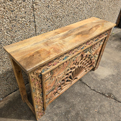 Handmade Indian Furniture Solid Hard Wood Carved Console Table 150X40X90CM