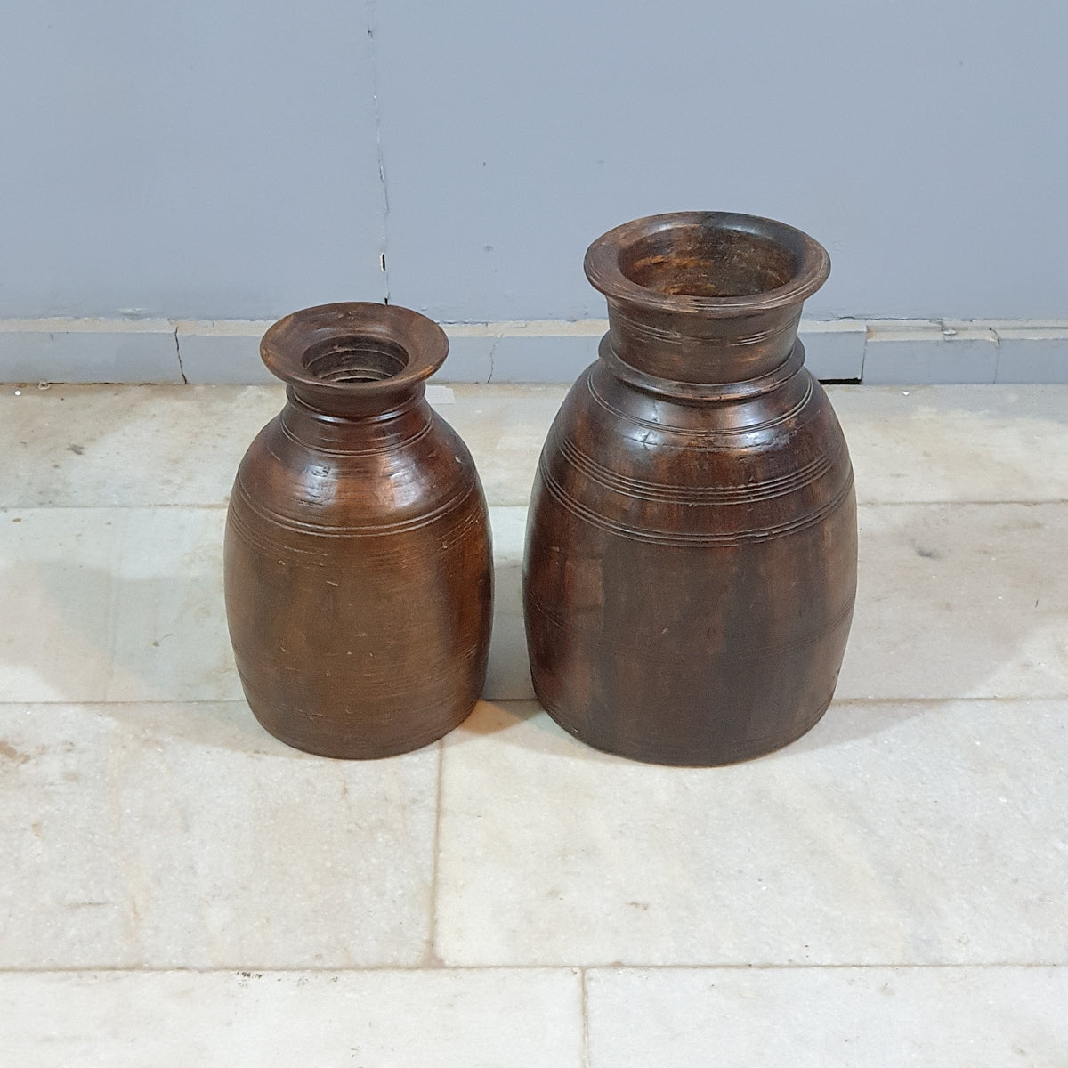 Antique Old Vintage Reclaimed Wooden Pot 02