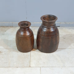 Antique Old Vintage Reclaimed Wooden Pot 01