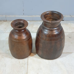 Antique Old Vintage Reclaimed Wooden Pot 01
