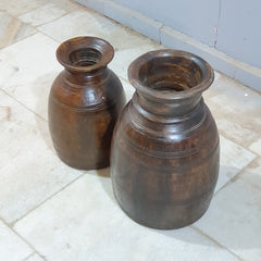 Antique Old Vintage Reclaimed Wooden Pot 01