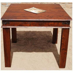 Boston Rustic Solid Wood Square Dining Table Brown