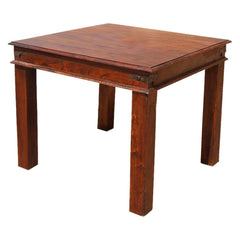 Boston Rustic Solid Wood Square Dining Table Brown