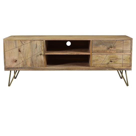 The Attic Solid Wood TV Unit Natural