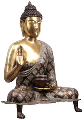 Indian Lord Gautam Buddha Tibetan Buddhist Buddha In Brass Statue