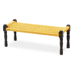 Indian Solid Wood Handmade Rajasthani Charpai Bench Khat Manjhi Woven Charpai Daybed