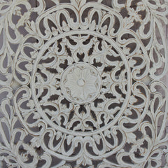 Dynasty Carved Panel Bedhead Whitewash