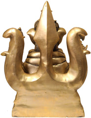 Indian Lord Ganesha Handmade Brass Statue