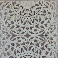 Dynasty Carved Panel Bedhead Whitewash