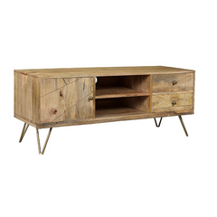 The Attic Solid Wood TV Unit Natural