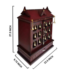 Sheesham Wood Handmade Mandir Home Temple In Brown