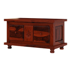 Avalon Rustic Solid Wood 2 Drawer Storage Cocktail Coffee Table Brown