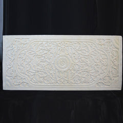 Dynasty Carved Panel Bedhead White