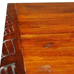 Boston Indian Mango Wood Carved Edge Large Coffee Table Honey