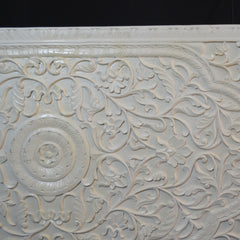 Dynasty Carved Panel Bedhead White