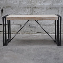 BARN Industrial Coffee Table 90Cm White