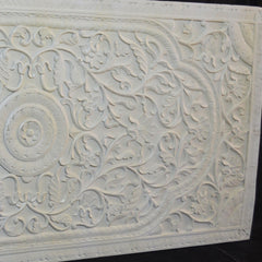 Dynasty Carved Panel Bedhead White