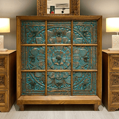 Hand Carved Solid Hard Wood Dresser Chest of Drawers D7