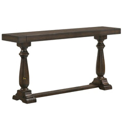 French Provincial Style Pillar Console Table Walnut